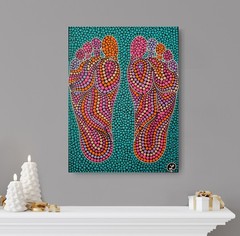 Colorful Psychedelic Original Art , Modern Abstract Canvas Artwork, Trippy Art