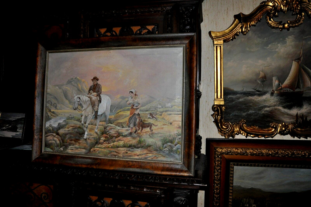 Lovely Large 19th century oil Painting