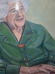 Contemporary Elderly Woman Acrylic 9×12 Canvas Paper Painting