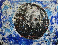 Mark Little Original ￼Giant Canvas Painting 81”X62” (6 Foot 9 inch) Abstract XX