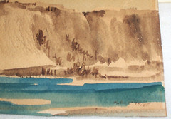 1948 Watercolor Painting , Signed M. Bourne Landscape , American West Southwest