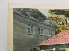 JACK SPENCER Watercolor Painting Art Houses LEWISBURG, WEST VIRGINIA Lot Of 2