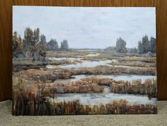 Original Acrylic Painting Swamp Low Country art on Canvas by Kanayo Ede 36”x 48″