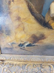 Antique British Genre Painting Boy with his Dog William Collins RA Gold Frame