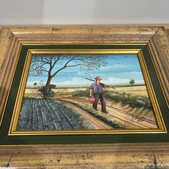 Jan Bacur 1994 Original Painting Babka Kovacica Serbia Art Artist Slovak Rare