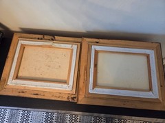 Vintage Set 2 Framed Paris Oil Paintings Decor Art Signed Caroline Burnett 17×21