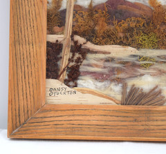 Framed Collage Natural Flora Botanical Pansy Stockton „Canjilon Lake“ Mountains