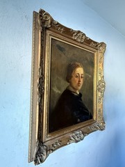 ANTIQUE 19TH CENTURY ENGLISH EUROPEAN OIL PAINTING OLD BRITISH PORTRAIT UK 1800s