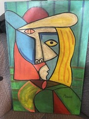 PABLO PICASSO ARTIST OIL PAINTING SIGNED.