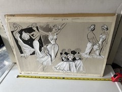 Vintage Advertising Fashion Illustration Artwork Lingerie R H White Co Boston MA