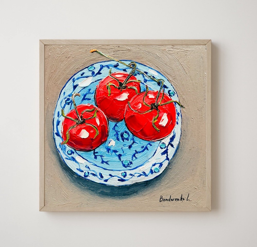 Tomatoes Painting Kitchen Original Art Vegetable Art Still Life Oil Painting