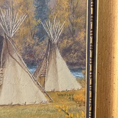 „Salmon River Camp“ Lemhi Shosonis North of Salmon, ID Oil H.C. Whitley 1992