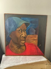Oil On Canvas Africa In Excile Painting South Africa Portrait 1974 – 23”