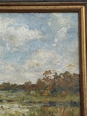 ANTIQUE IMPRESSIONIST PAINTING LANDSCAPE AMERICAN SIGNED RICHARDS OIL 1910’S