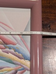 VTG 80s 90s Mixed Media Abstract Art On Canvas Artist Signed Pastels 12″X10″