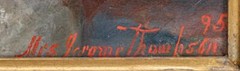 Marie Mae Tupper (1872-1926) „Mary had a Little Lamb“ Oil Painting on Canvas