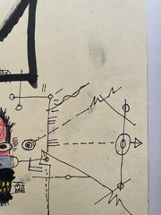 2 X Jean Michel Basquiat Original Painting Drawings Graffiti Street Art NYC F66