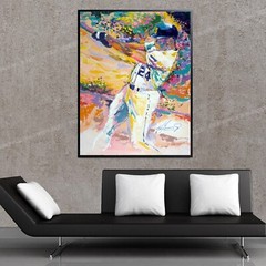 Ken Griffey Jr Textured Painting 36″H X 24″W Canvas Framed Was $795 Now $295