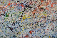 Jackson Pollock style Professional￼ Artist Canvas￼ painting￼ 72”X60”Abstract,6ft