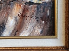 LARGE Vintage Oil Painting 44 x 32 Contemporary MCM Early Texas Artist: Killgore
