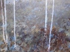 Picture Birch forest in Polissia. Artist Kondratyuk. 70 х 60,5 см .Cardboard oil