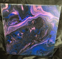 Paints : Acrylic Pouring Art, Abstract Creation. The Chameleon.