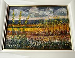 H. Wolff Zbigniew (Polish 1940-) „Landscape,Summer-Eniwa“ Oil Painting on Canvas