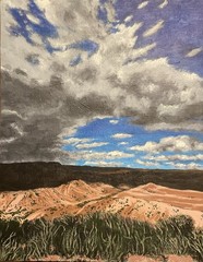 Original Painting 14×11 Arizona Petrified Forest Desert Landscape