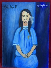 AMEDEO MODIGLIANI oil painting on canvas, vtg stamped signed