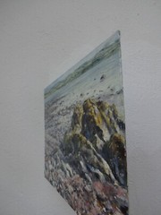 GERRY MILLER-Oil Painting on panel. Landscape.“Seascape Bute, Scotland“.40×30