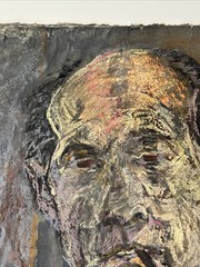MID CENTURY PAINTING EXPRESSIONIST MODERNIST PORTRAIT MORTON DIAMONDSTEIN FAMOUS