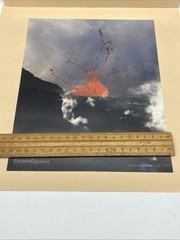 Pair Kalapana Volcano Lava Photographs Extreme Exposure 2008 Hawaii 1 Signed