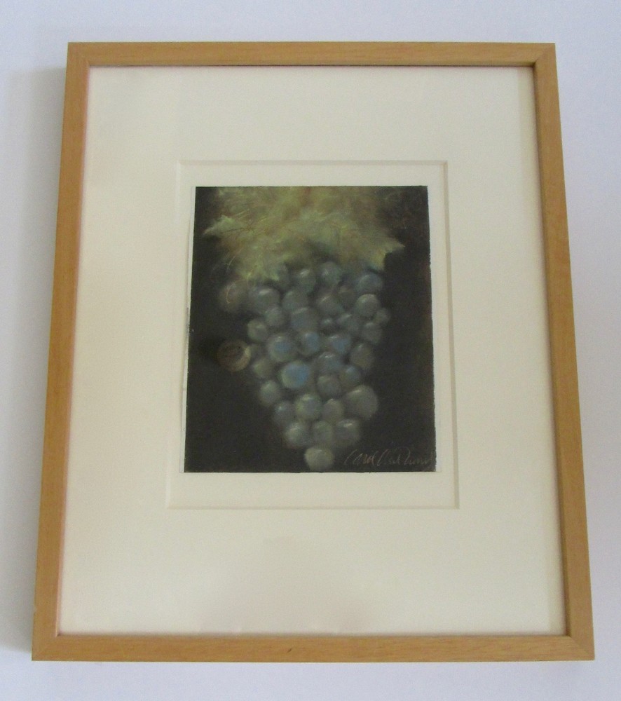 Carol Anthony Original Oil Crayon „Cambrian Grapes“
