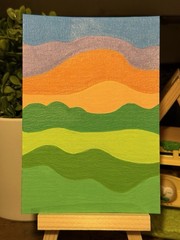 Original Acrylic Valley Abstract Painting Contemporary Handmade Art