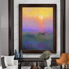 Nordic Landscape Painting hand-painted Sunrise Stairways Large Living Room