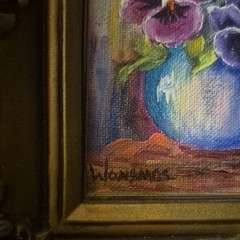 Wonsmos Signed 3-piece set in original frames Oil on Canvas
