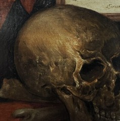 17th C. French School Vanitas Skull Memento Mori Old Master Oil Ex-Christie’s