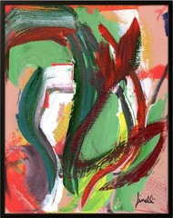 FINELLI ORIGINAL Abstract Expression Acrylic Modern Bold High Art 11×14 COA G13L
