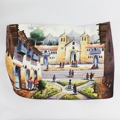 Coya Peru Signed Original Landscape Watercolor Painting 13.5″ x 19″