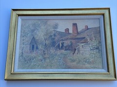 LOUIS KELLY PAINTING 1890’S NEW YORK ARTIST LISTED AMERICAN LANDSCAPE ANTIQUE