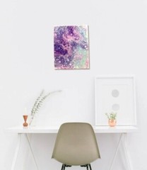 OOAK Abstract Pastel Acrylic Painting on 8 x 10 inch Canvas