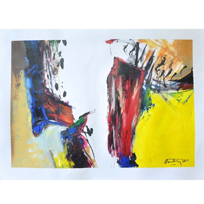 CUBAN ART. ORIGINAL WORK BY ANDY RIVERO(Angel Eusebio Rivero Sierra)