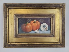 Original Signed John Reynolds Oil Painting 21×15 Distressed Wood Framed Art