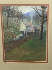Louis H Reiss Painting 1918 Pastel Painting Chesapeake Bay Under Glass