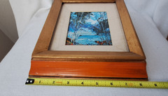 Original Winter Landscape Oil Painting, Signed, In the STYLE of Merlin Enabnit