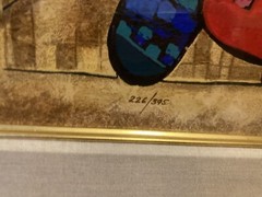 HUGE SERIGRAPH /RHAPSODY IN BLUE by LEVI DORIT numbered 226/395 Signed 54” x 48”