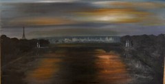 John Piper, Epsom, England, 1903-1992, “River Seine, Paris,” 15×21”