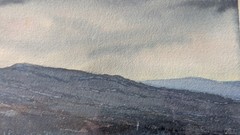 Vintage Signed Framed Matted Watercolor Painting of Vermont Scenery. 23″ x 19″