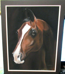 MARGIE MOE ORIGINAL PASTEL ON PAPER HORSE PAINTING SIGNED