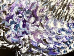 Impasto Chicken Acrylic Painting Original 12×12 Textured Hen Art Cradled Wood